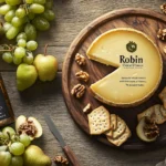 A platter of Robin Cheese highlighting its creamy texture and artisanal quality